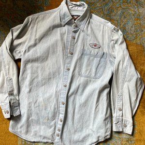 VTG Harley Davidson Chambray shirt - sz Medium